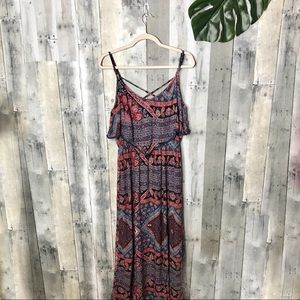 American Eagle Double Slit Maxi Dress C8